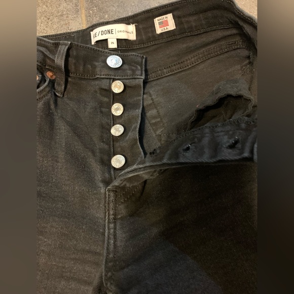 RE/DONE
High-Rise Ankle Cropped Jeans in Black99. Size 25. EUC - Picture 9 of 15
